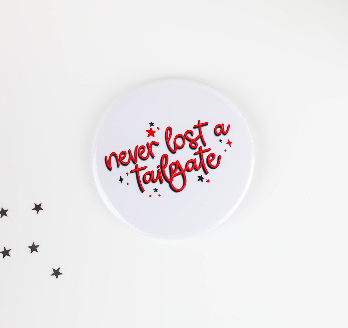 Red Game Day Tailgate Buttons | Game Day Pins
