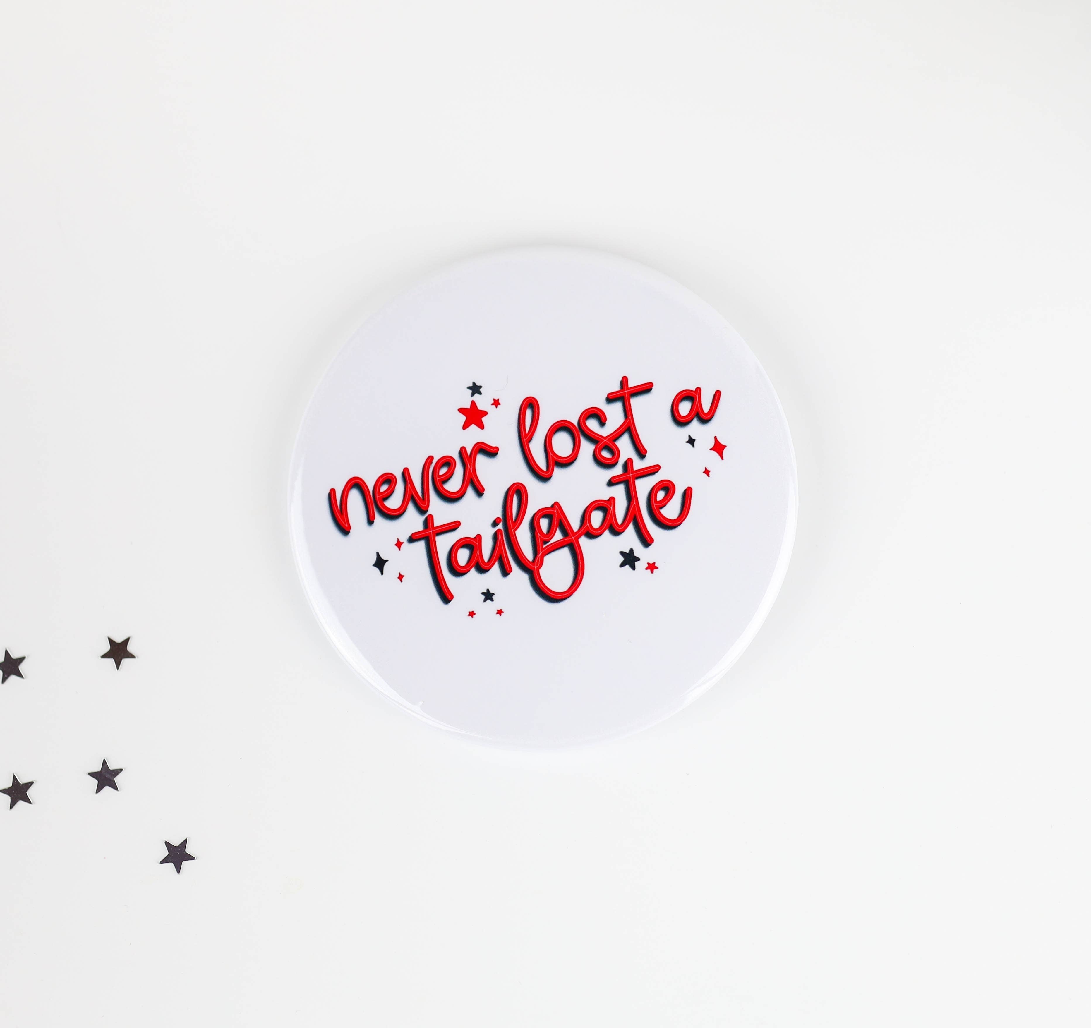 Red Game Day Tailgate Buttons | Game Day Pins