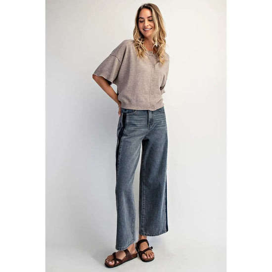 Crew-neck Cashmere Cardigan