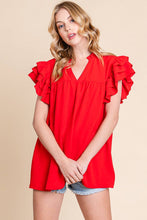 Load image into Gallery viewer, Airflow Ruffle Sleeve Blouse

