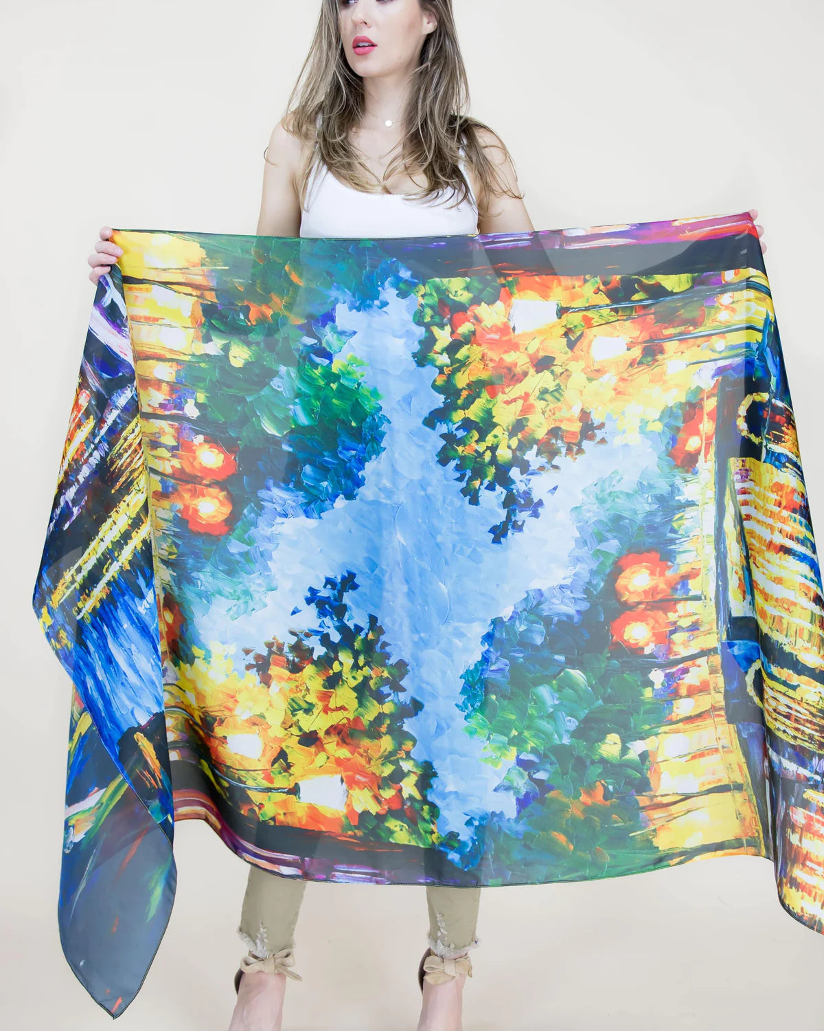 Silky Feel Thin Scarf