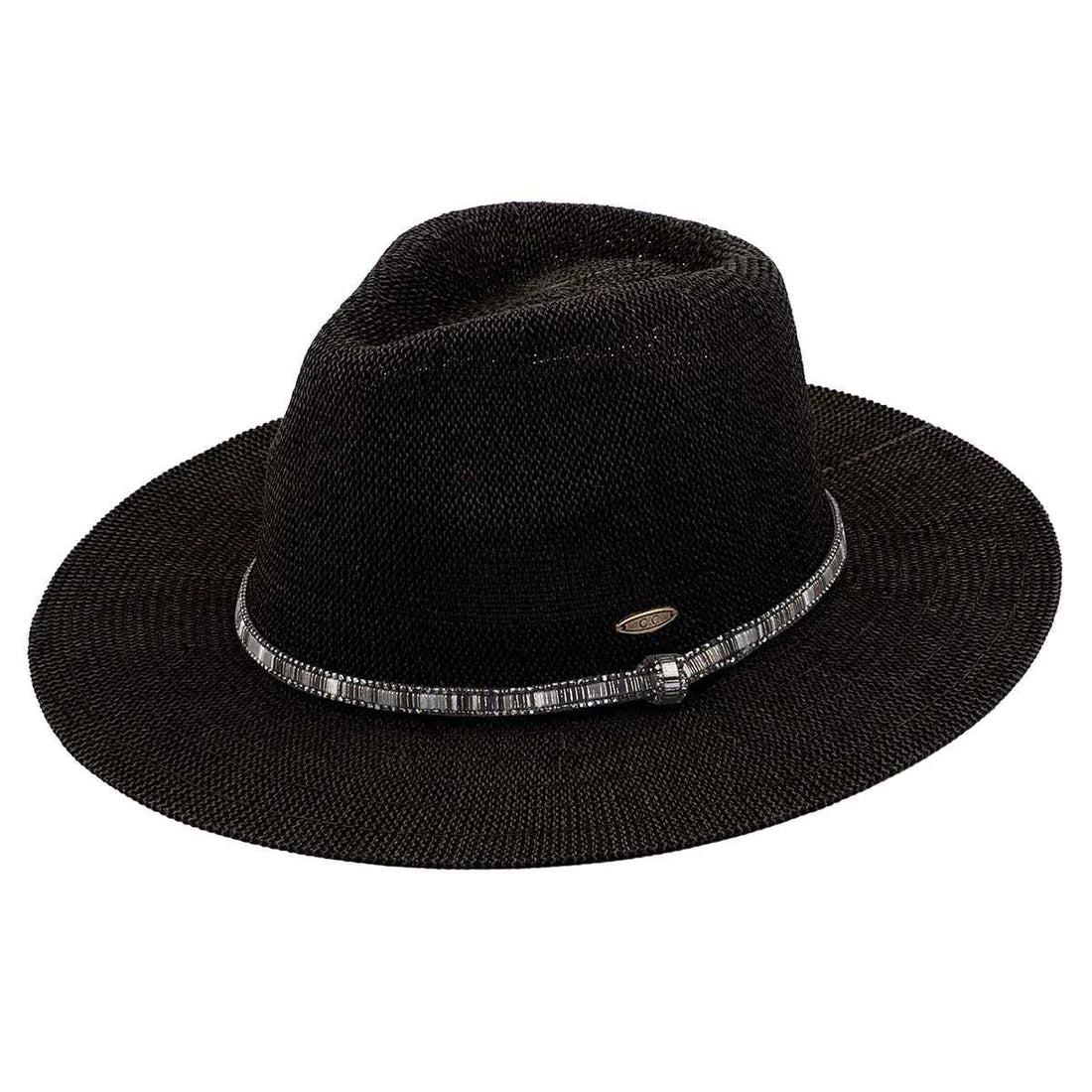 Panama Rhinestone Thread Detail Hat *FINAL SALE*