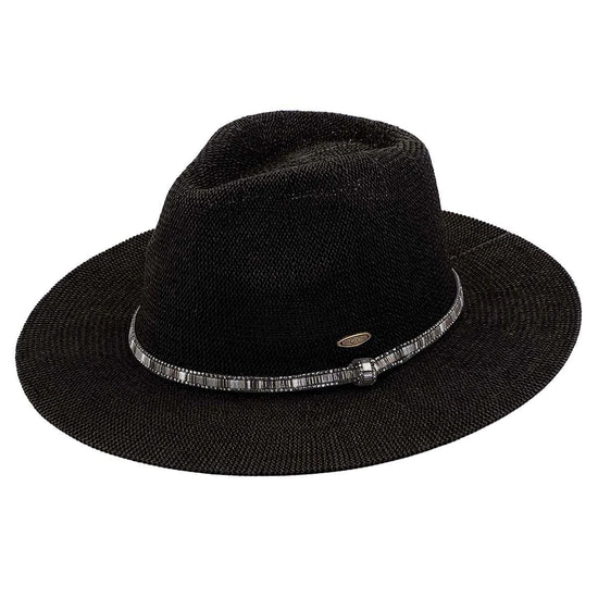 Panama Rhinestone Thread Detail Hat *FINAL SALE*