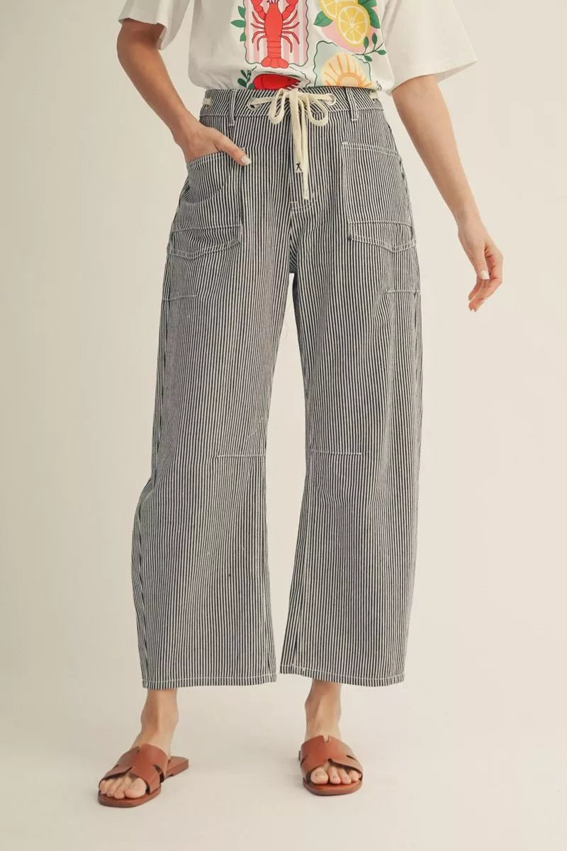 Striped Barrel Pant