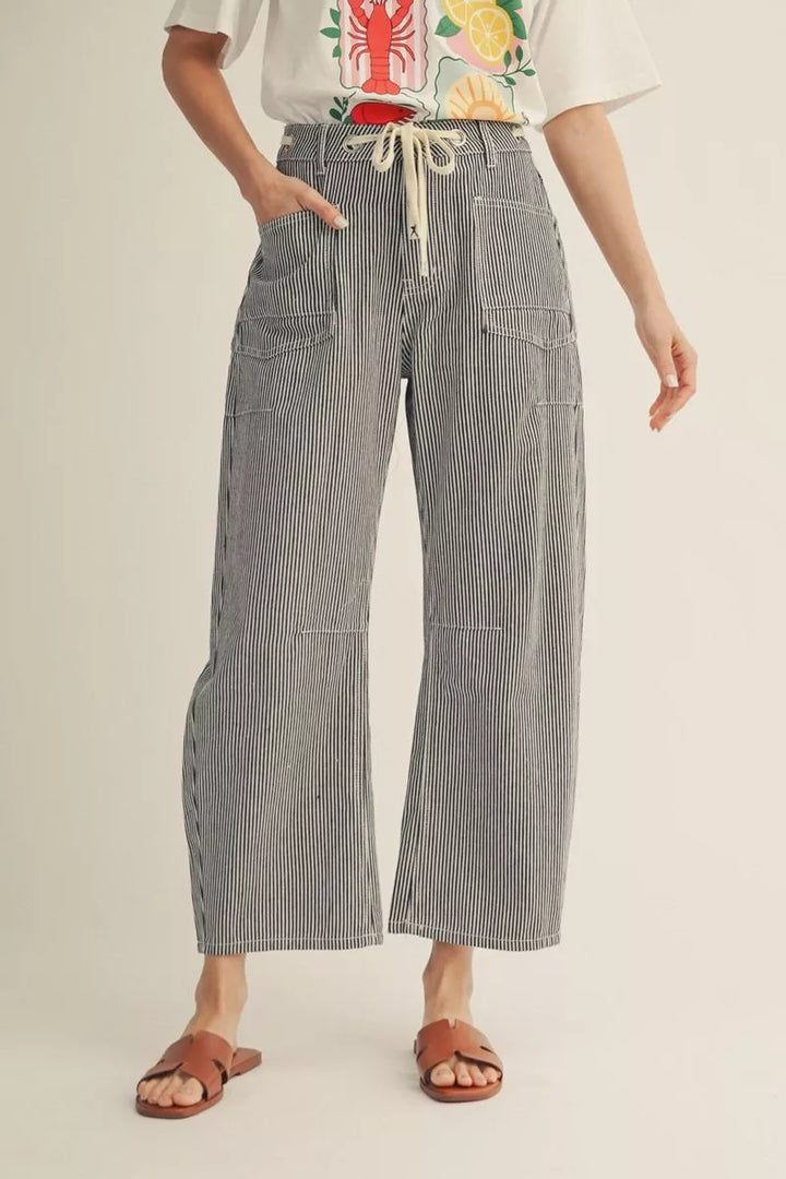 Striped Barrel Pant