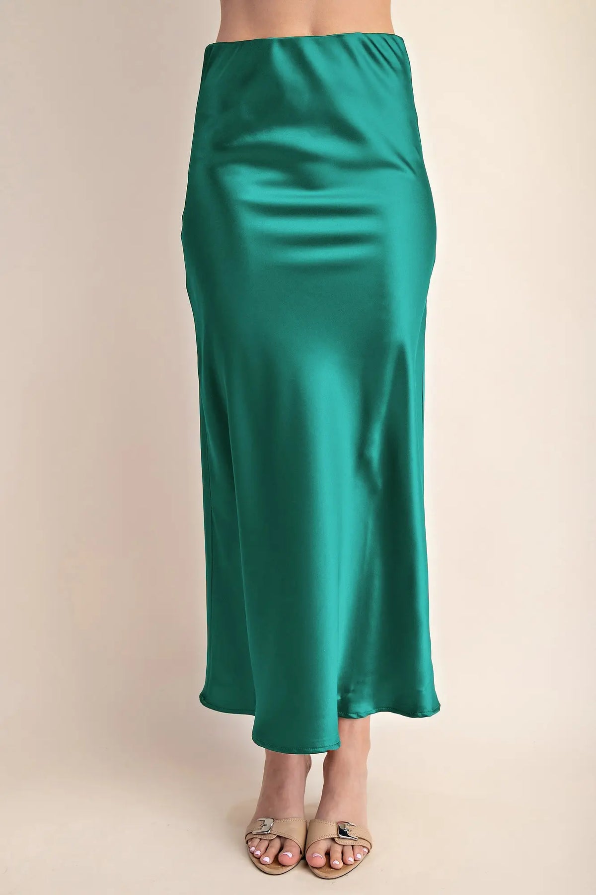 Satin Midi Skirt