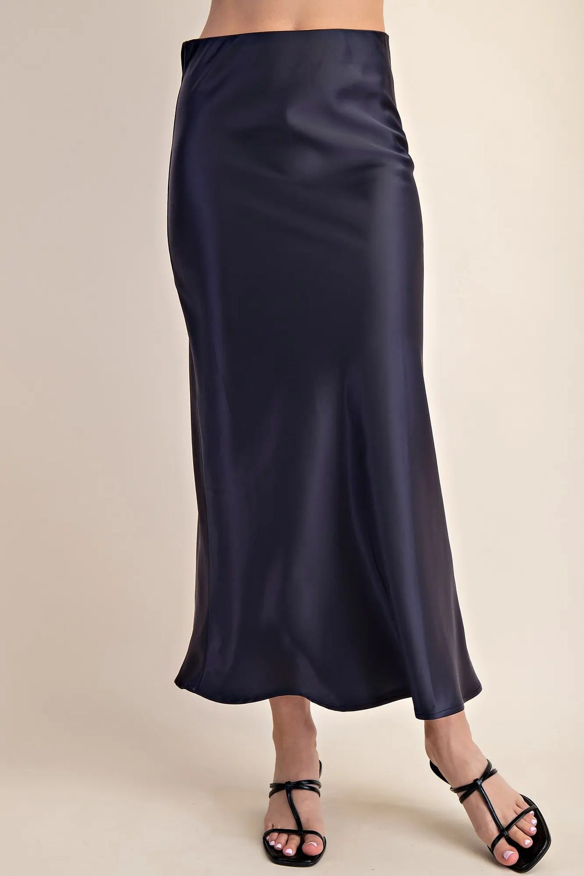 Satin Midi Skirt