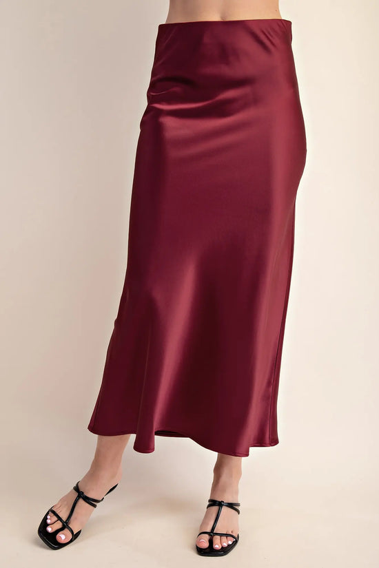 Satin Midi Skirt