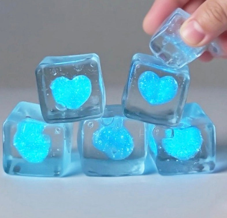 Glow In The Dark Ice Cube Heart