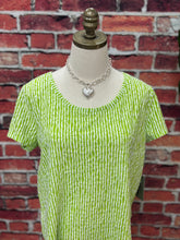 Load image into Gallery viewer, Lime Textured Stripe Knit Top
