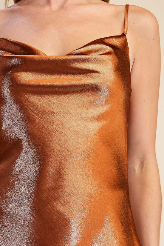 Cowl Neck Cami with Glitter Effect