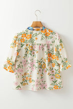 Load image into Gallery viewer, Boho Floral Crochet V Neck Half Sleeve Blouse
