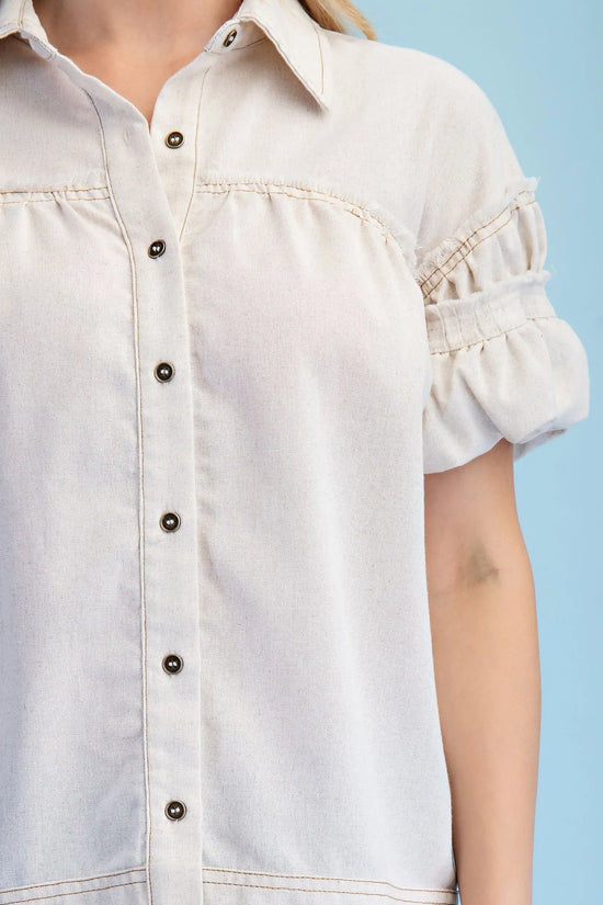 Linen Button Down Top