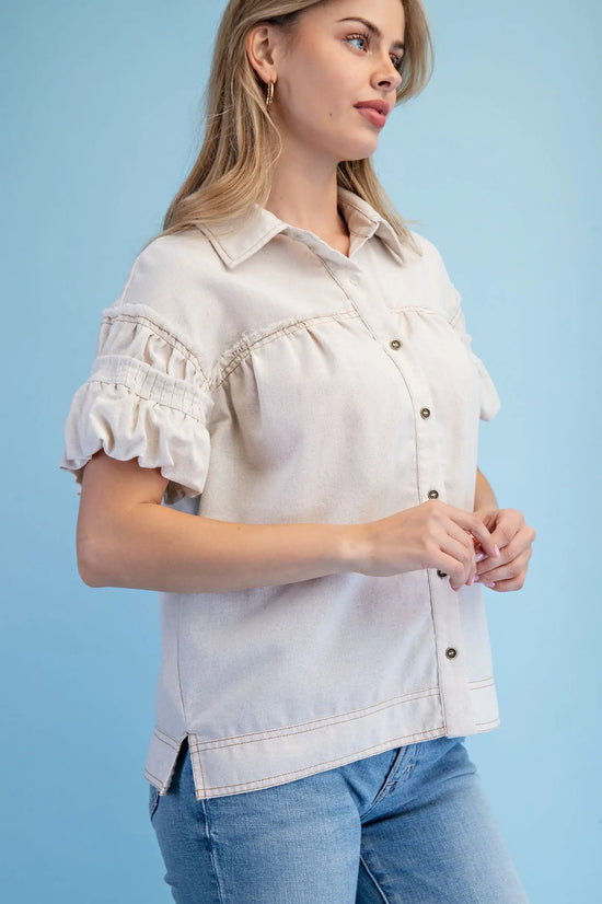 Linen Button Down Top