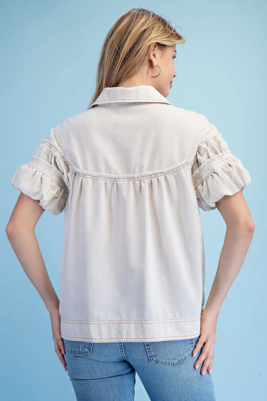 Linen Button Down Top
