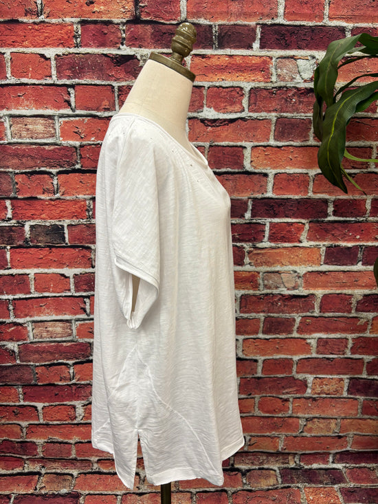 Distressed Cotton Boho Tee