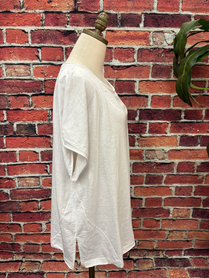 Distressed Cotton Boho Tee