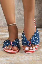 Load image into Gallery viewer, Stars &amp; Stripes Cute Bow Knot Flip Flops
