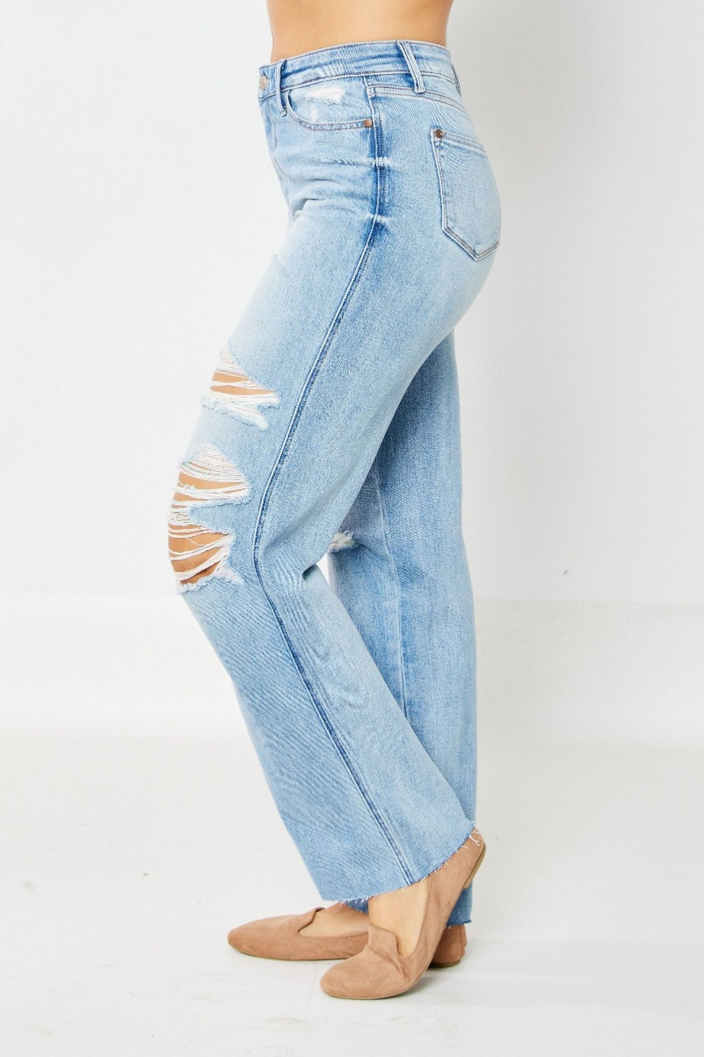 Judy Blue High Waist Rigid Magic 90's Destroy Straight