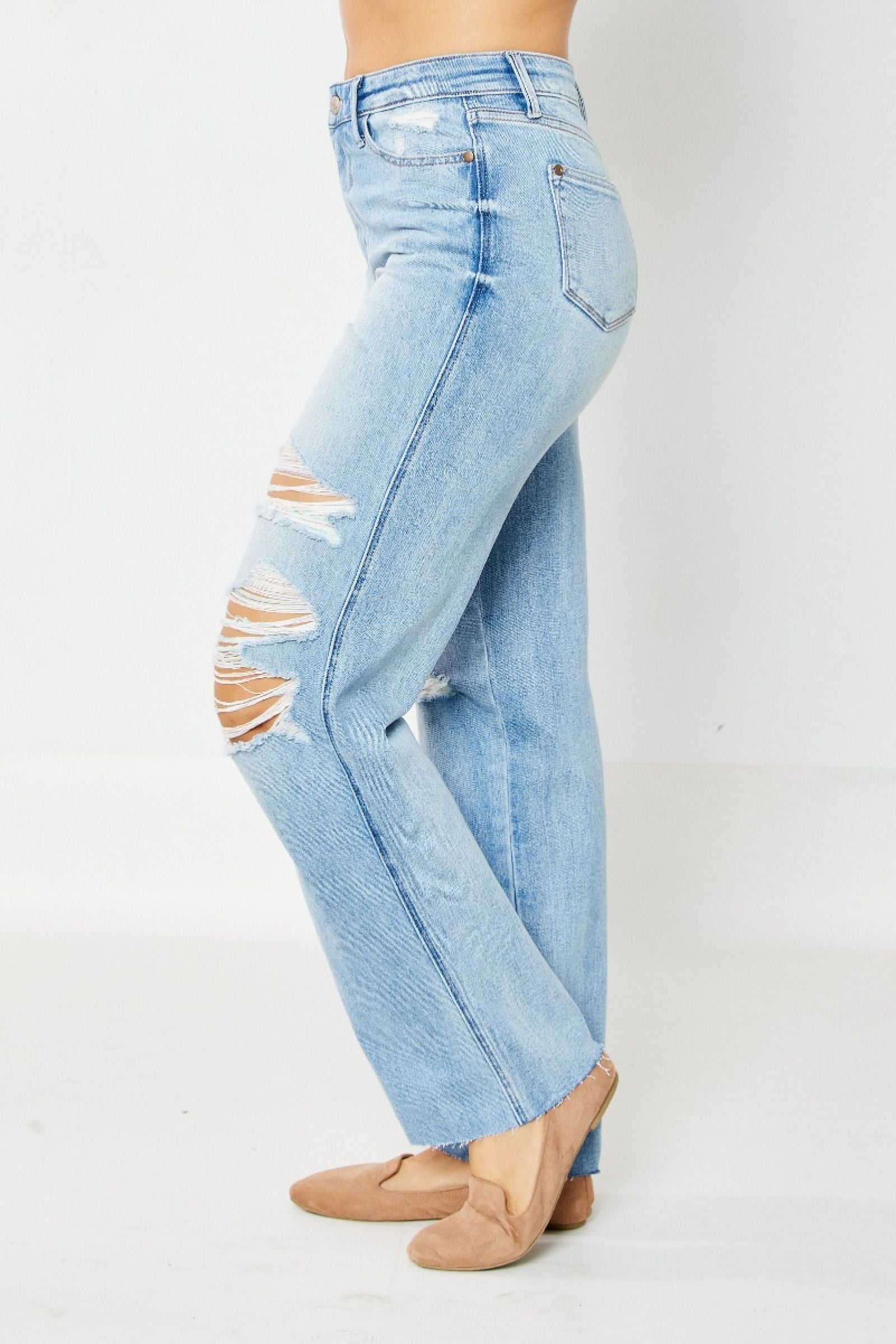 Judy Blue High Waist Rigid Magic 90's Destroy Straight
