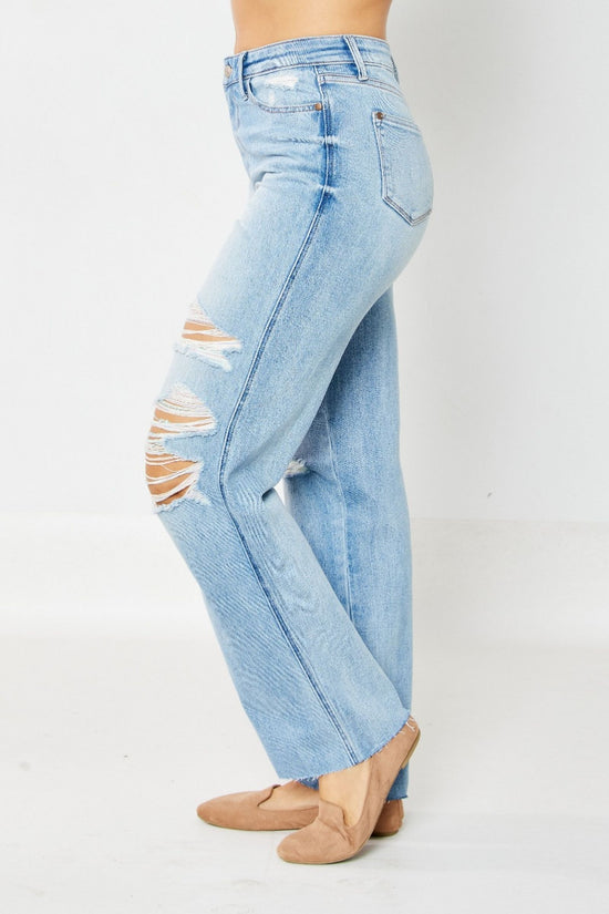 Judy Blue High Waist Rigid Magic 90's Destroy Straight