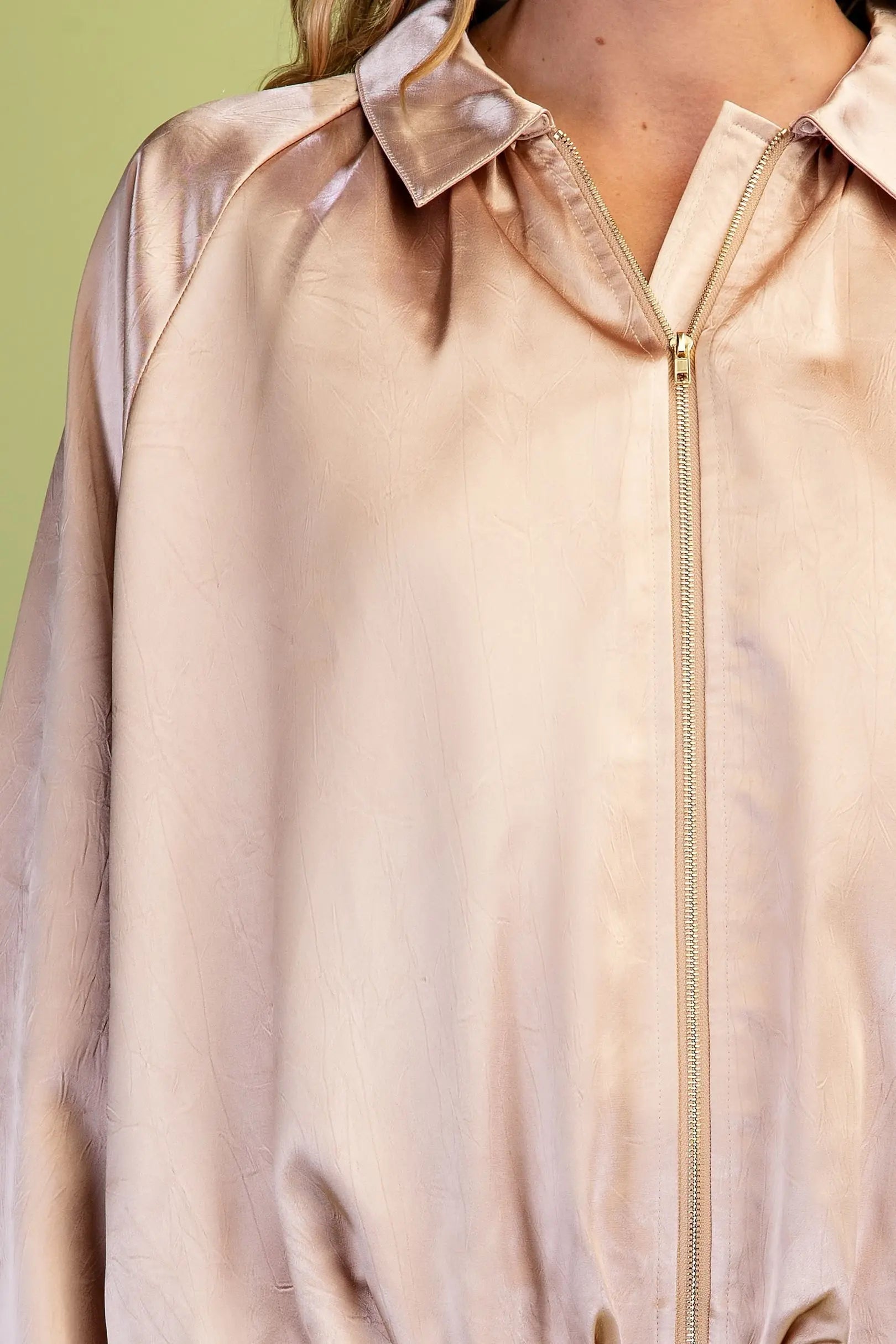 Satin Bomber Jacket