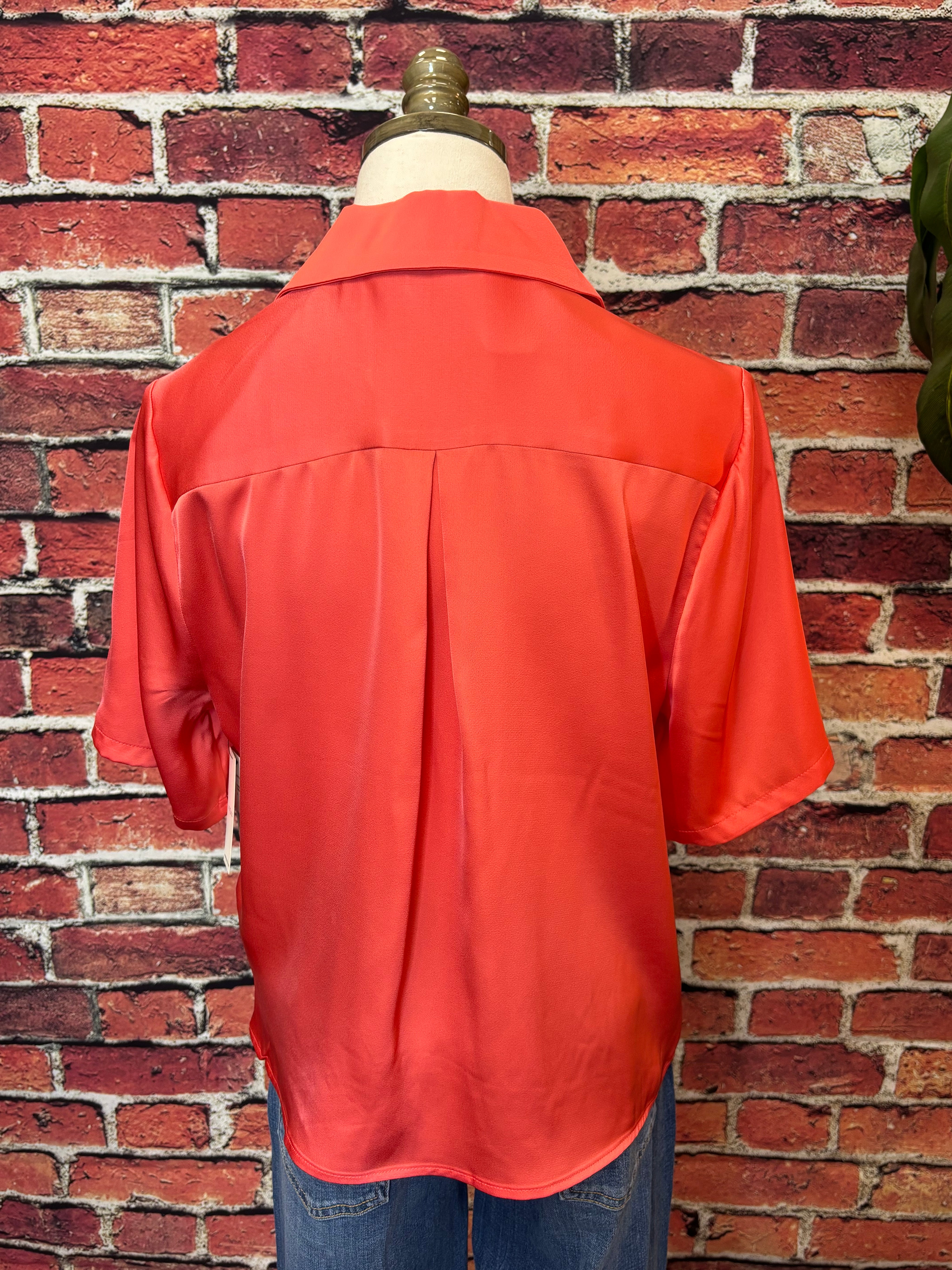 Short Sleeve Camp collar Blouse