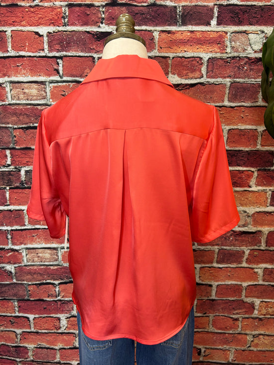 Short Sleeve Camp collar Blouse