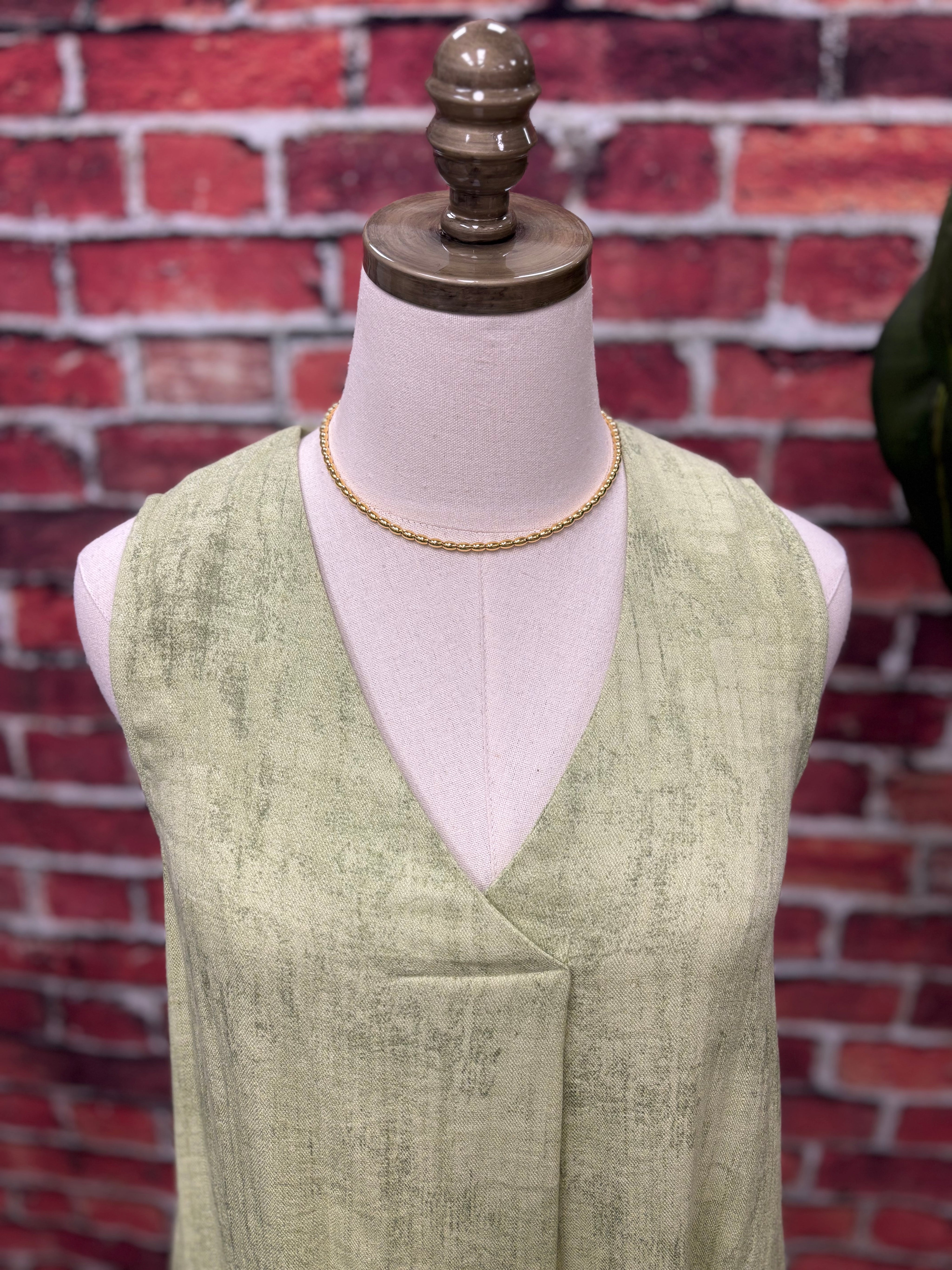 Pistachio Breeze Pleated Dress