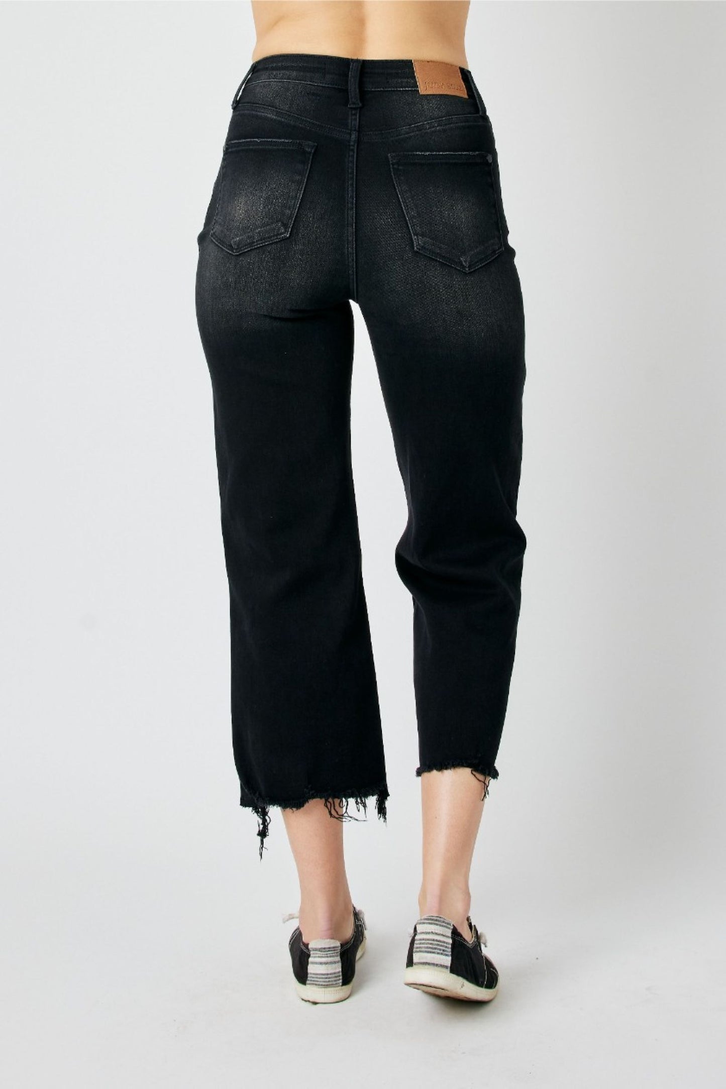 Judy Blue High Waist Destroy Raw Hem Crop Wide *FINAL SALE*