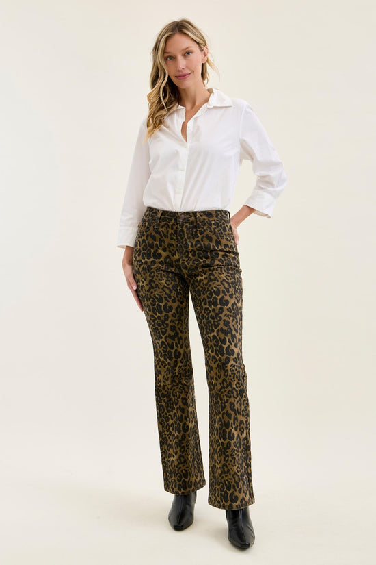 Judy Blue HW Bootcut Leopard Print