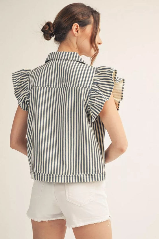 Denim Stripe Vest
