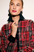 Load image into Gallery viewer, Marina Sequin Plaid Jacket Shirt

