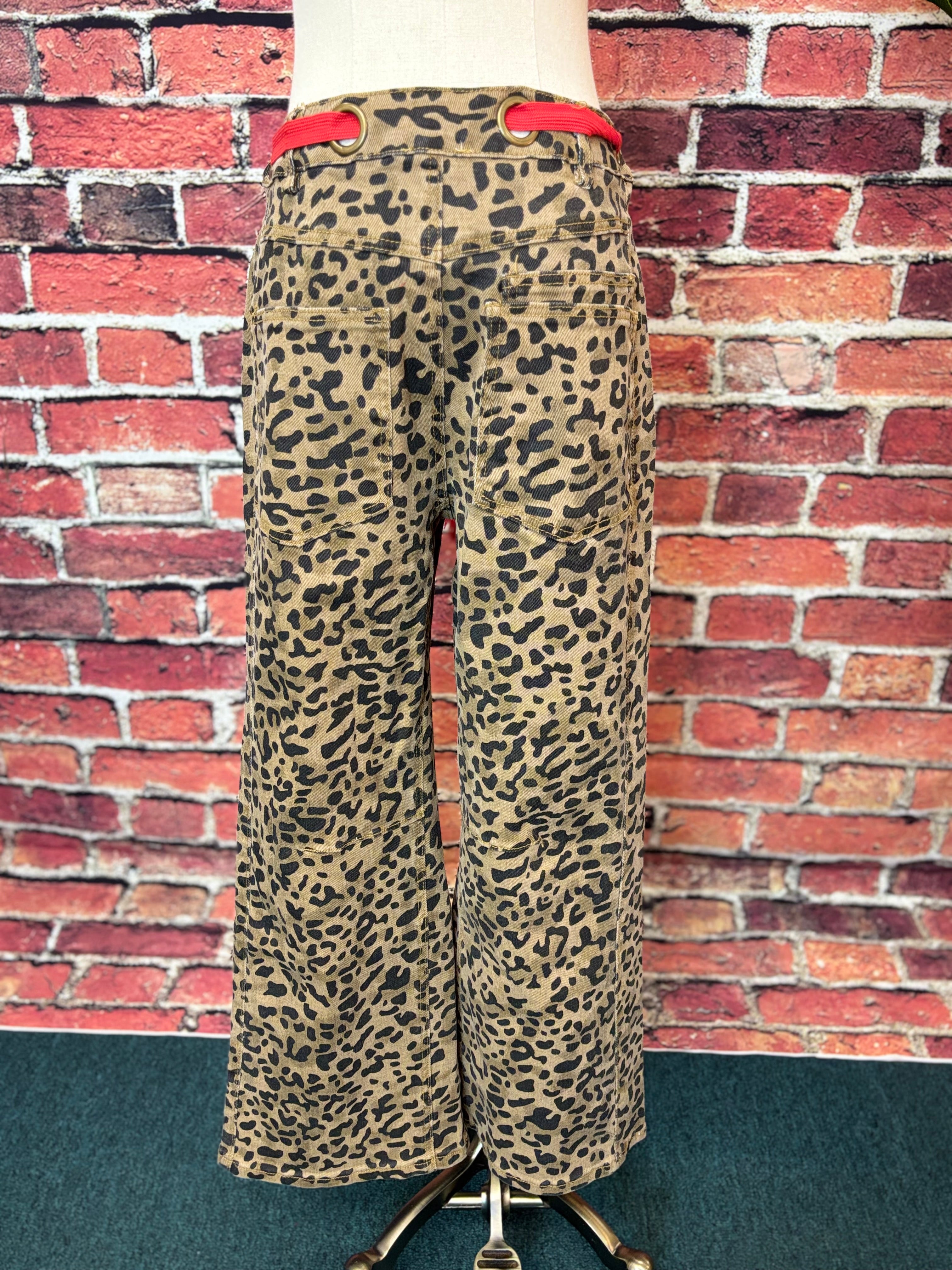 Wild Side Stretch Leopard Denim Jeans