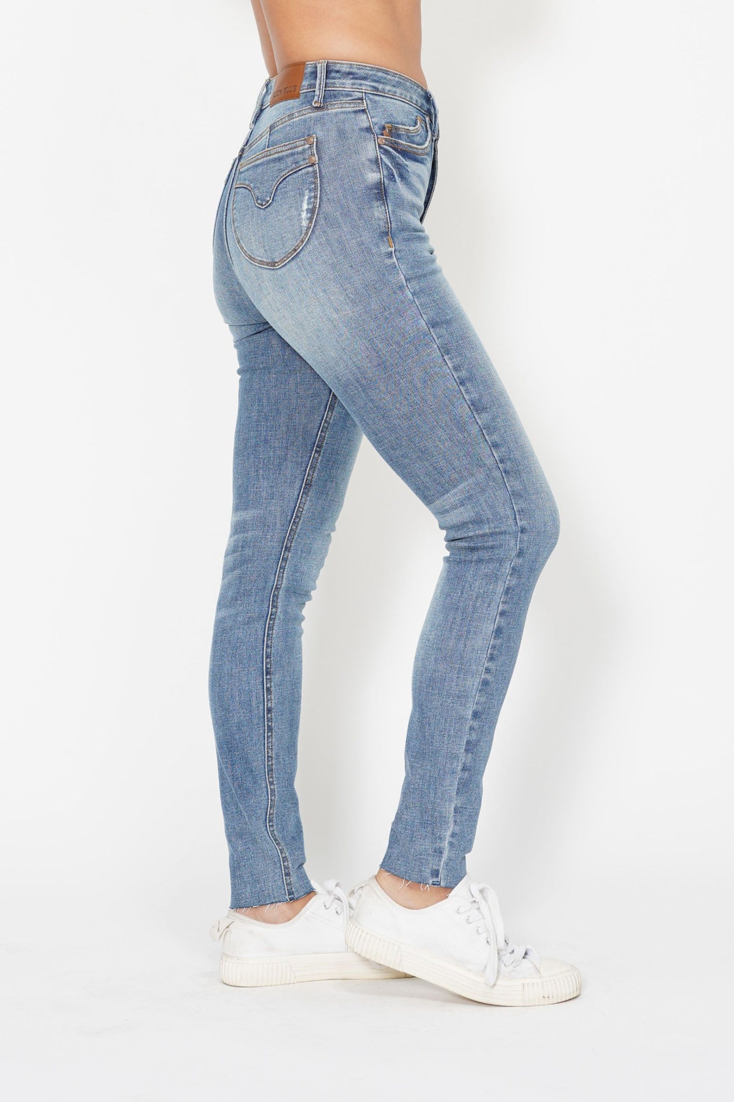 Judy Blue High Waisted Tummy Control Vintage Shield Pockets Skinny *FINAL SALE*