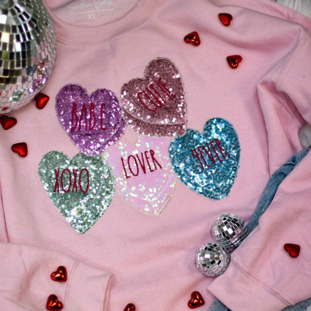 Valentine Candy Heart Sweatshirt *FINAL SALE*