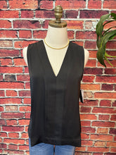 Load image into Gallery viewer, Sleeveless V-neck Woven-to-knit Top
