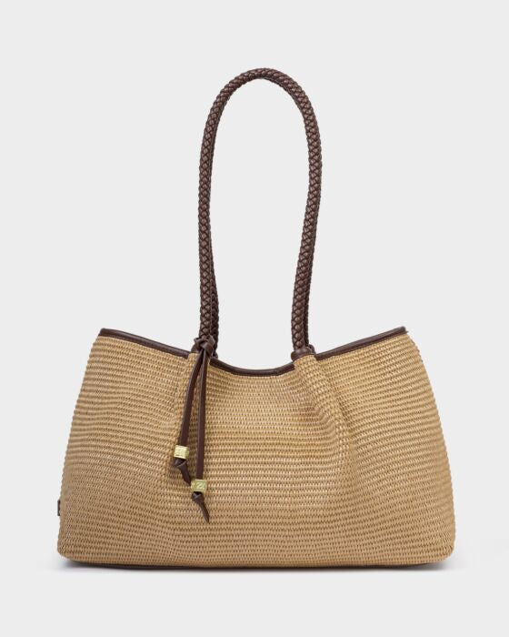Nova Raffia Small Shoulder Tote