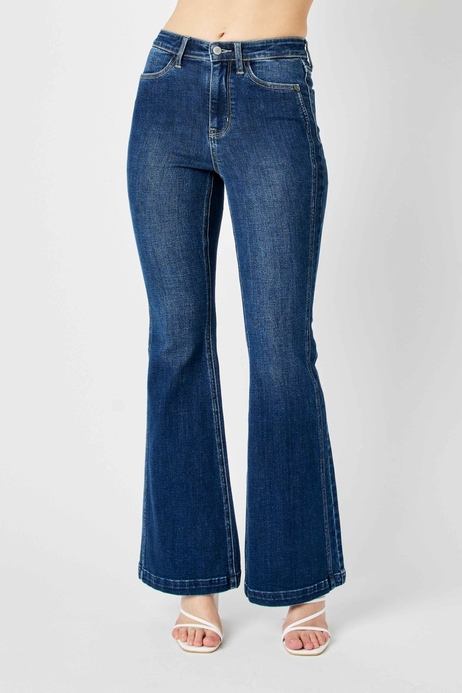 Judy Blue High Waist Angled Side Seam Detail Flare
