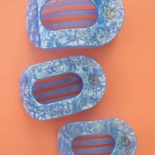 Load image into Gallery viewer, Flat Round Hair Clip | Medium | Blue Lagoon
