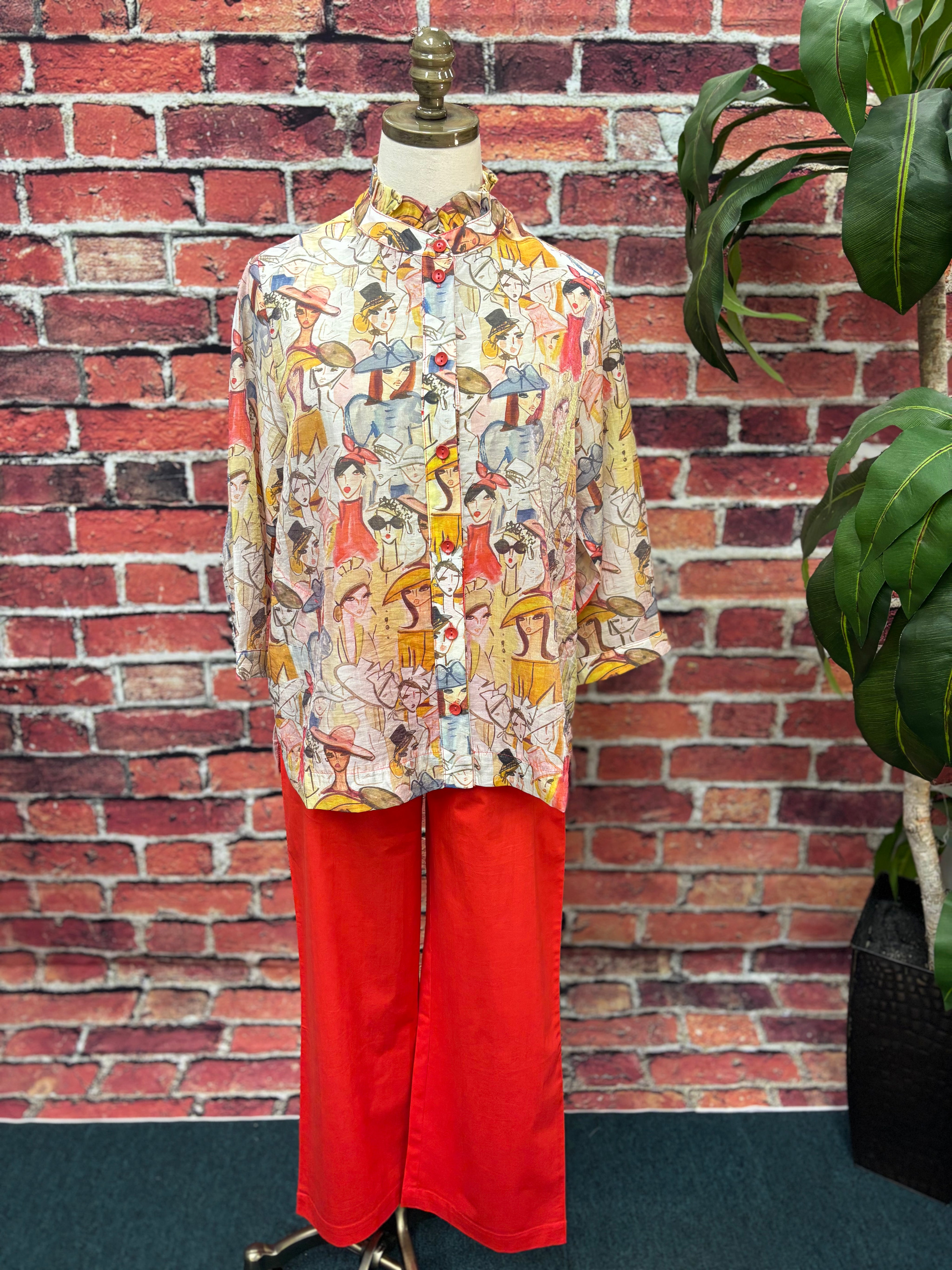 Artistic Muse Button-Down Top