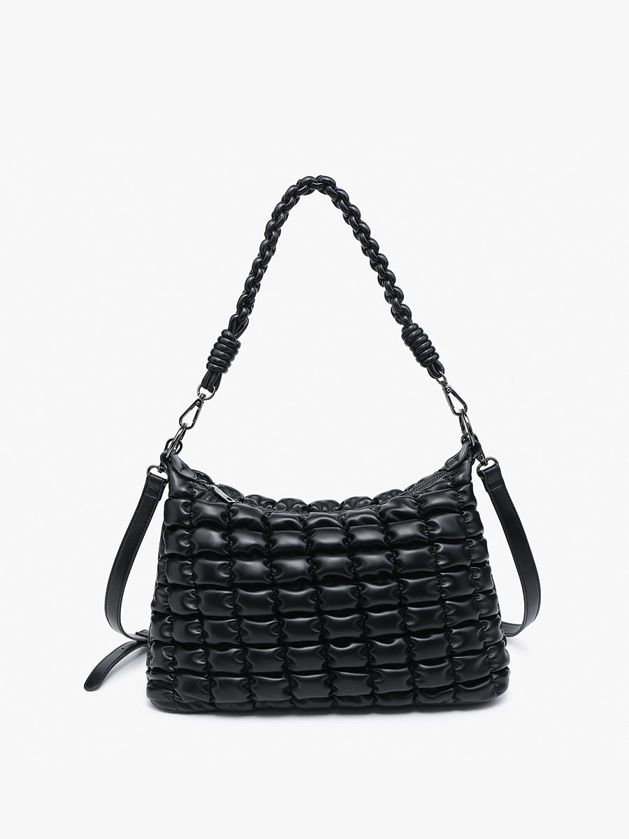 Jacqueline Quilted Satchel/Shoulder Bag