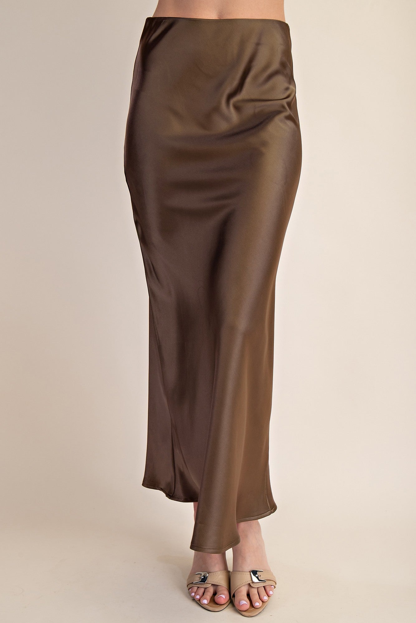 Satin Midi Skirt