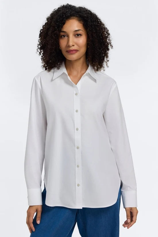Meghan Pinpoint Long Sleeve Shirt