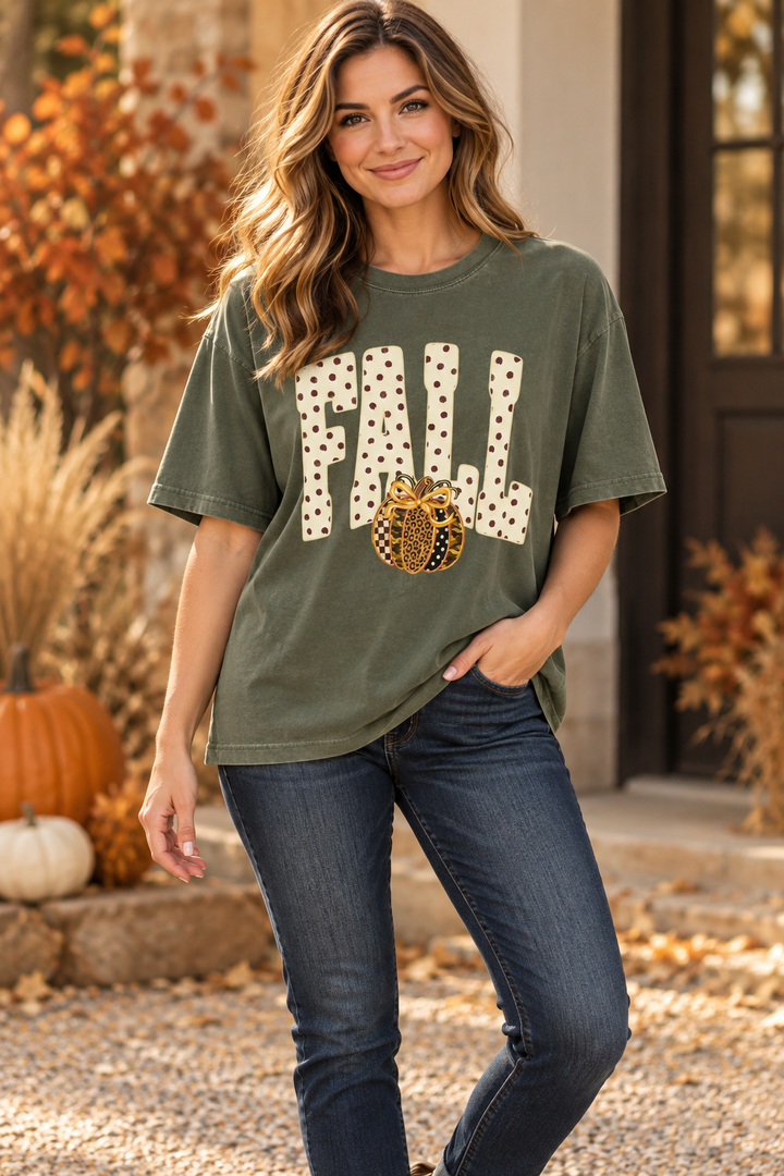 Fall Polka Dots Graphic Tee