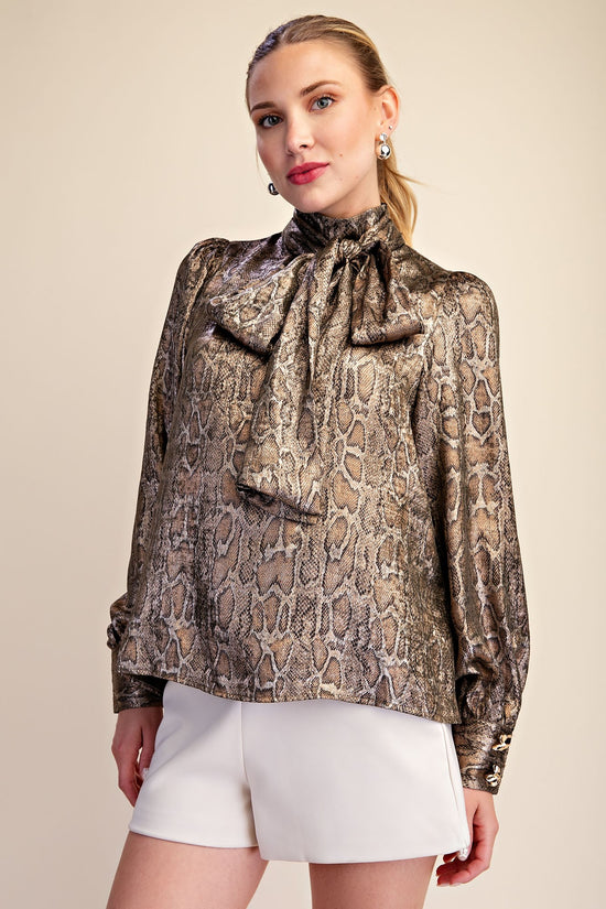 High Neck Tied Shirt