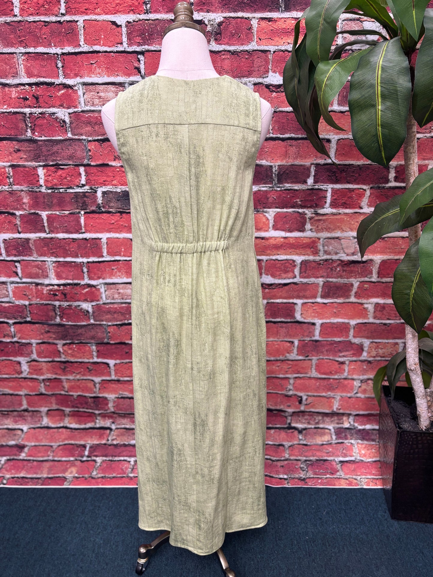 Pistachio Breeze Pleated Dress