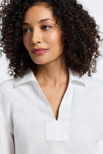 Load image into Gallery viewer, Lainey Plus No Iron Pinpoint 3/4 Button Sleeve Shirt
