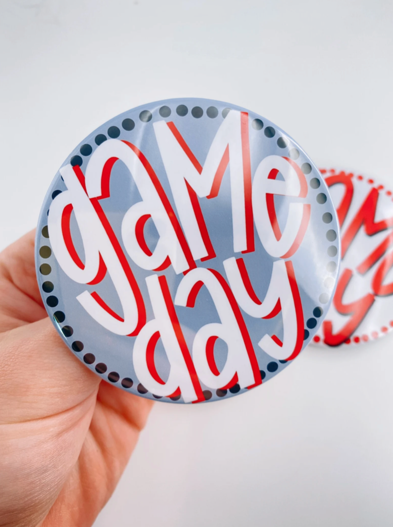 Polka Dot Game Day Button