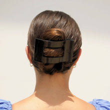 Load image into Gallery viewer, Flat Rectangle Hair Clip | Large | Jet Black
